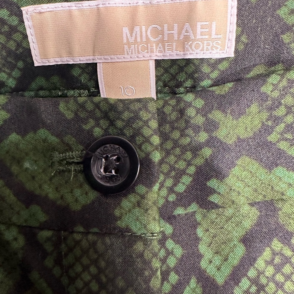 Michael kors Green Snake Print Men Pants size 10 pre owned Exellent condition - Picture 3 of 15